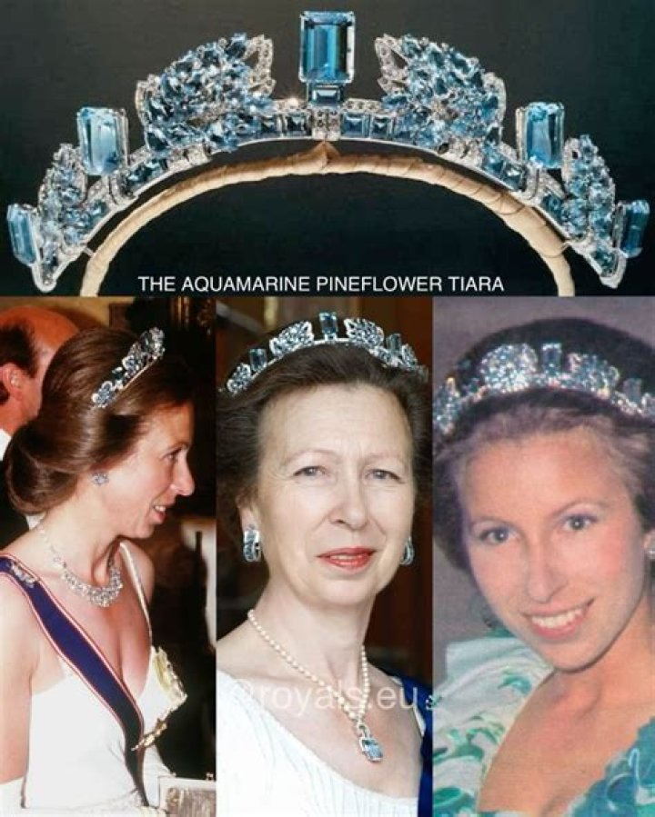A look at Princess Anne's 'odd' Aquamarine Pineflower Tiara she had altered