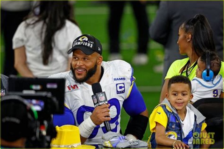 Aaron Donald Celebrated Super Bowl 2022 Win with Wife Erica & His Three Kids (Photos)