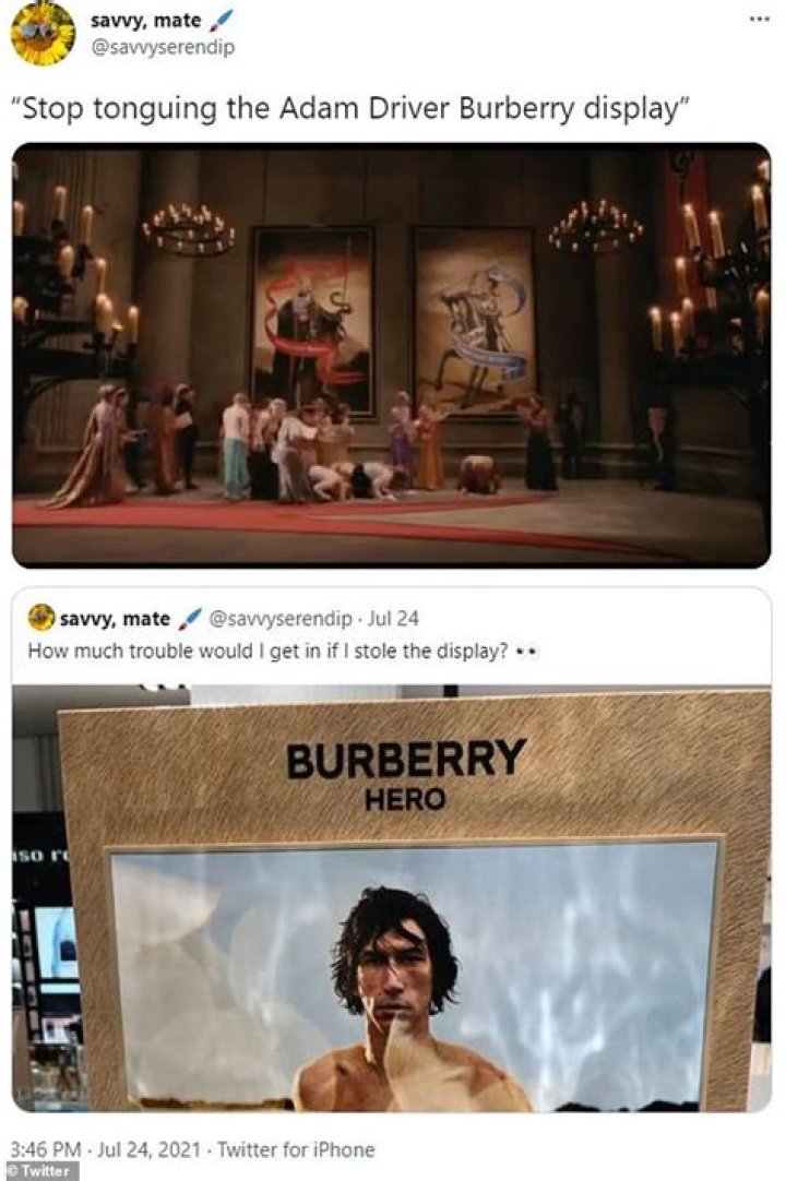 Adam Driver sends social media into a frenzy after he transforms into a CENTAUR in Burberry ad