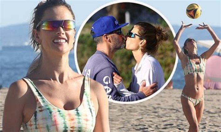 Alessandra Ambrosio shares a kiss with boyfriend Richard Lee after showing off her fit physique