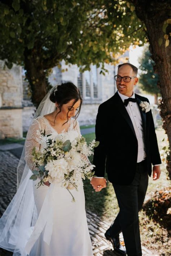 Anne-Marie Corbett stuns in a bespoke Suzanne Neville gown as she marries Ant McPartlin