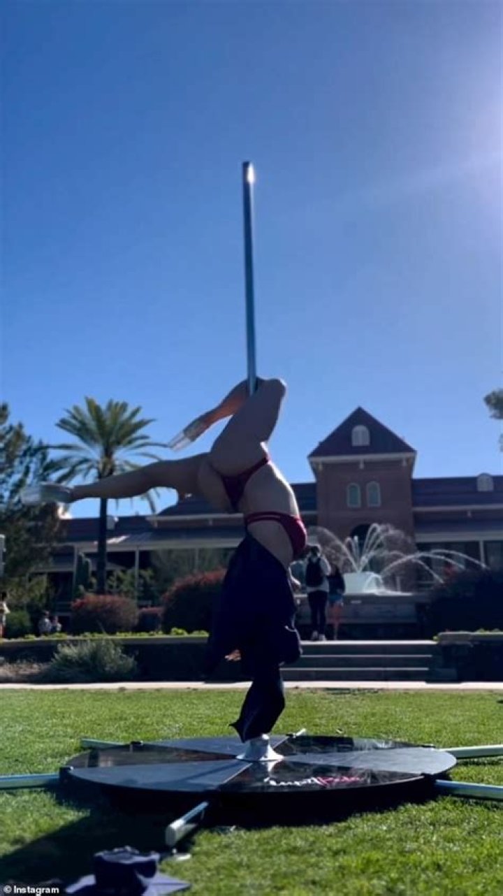 Arizona student's pics upside down on a stripper pole in a thong after graduation divide internet 