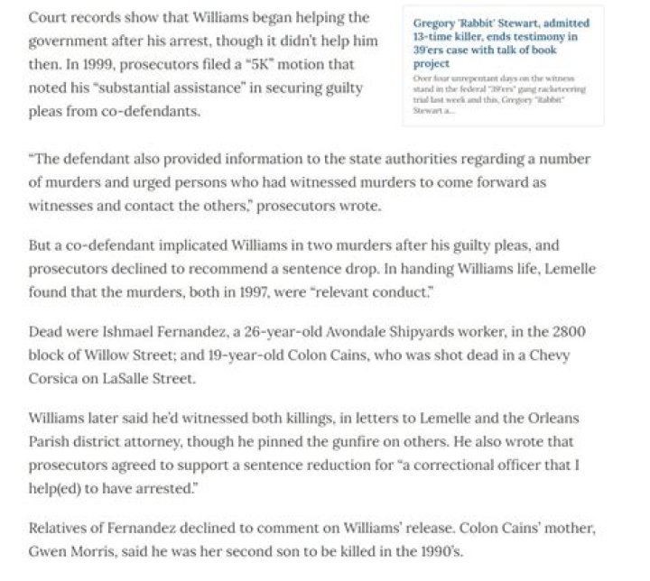 Birdman's Brother Terrance 'Gangsta' Williams Freed From Prison Life Sentence