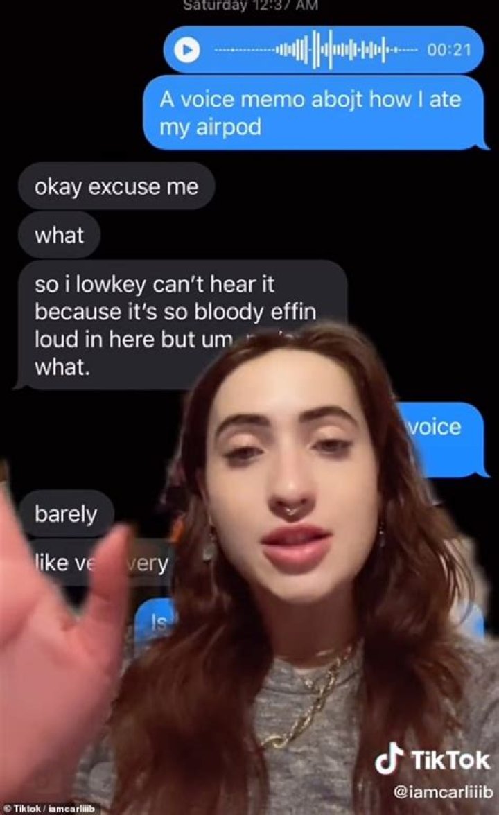 Boston woman, 27, reveals how she accidentally swallowed an Apple AIRPOD