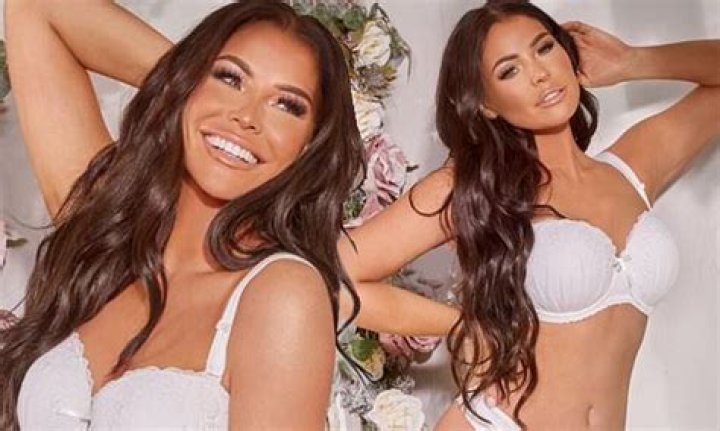 Bride-to-be Jess Wright shows off the white Pour Moi lingerie she will be wearing on her wedding day