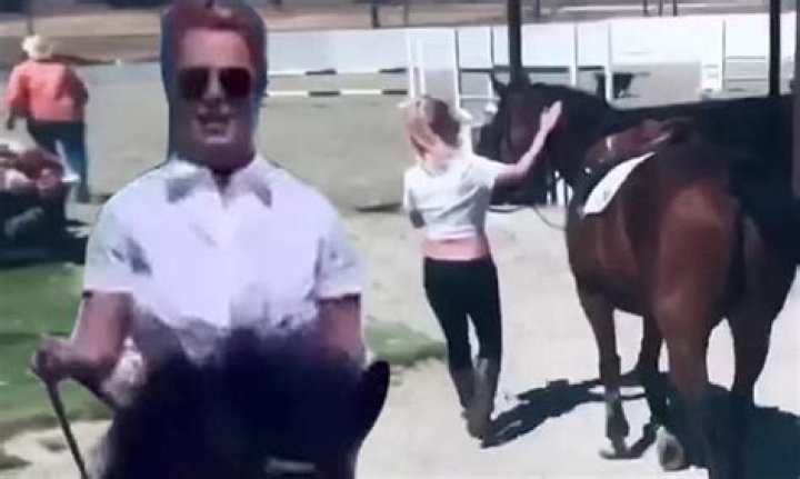 Britney Spears hops on a horse and proclaims that 'riding is my favorite thing to do' in a video