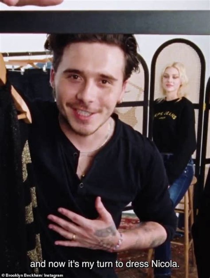 Brooklyn Beckham picks out LBD for fiancée Nicola Peltz to wear behind-the-scenes for photoshoot 