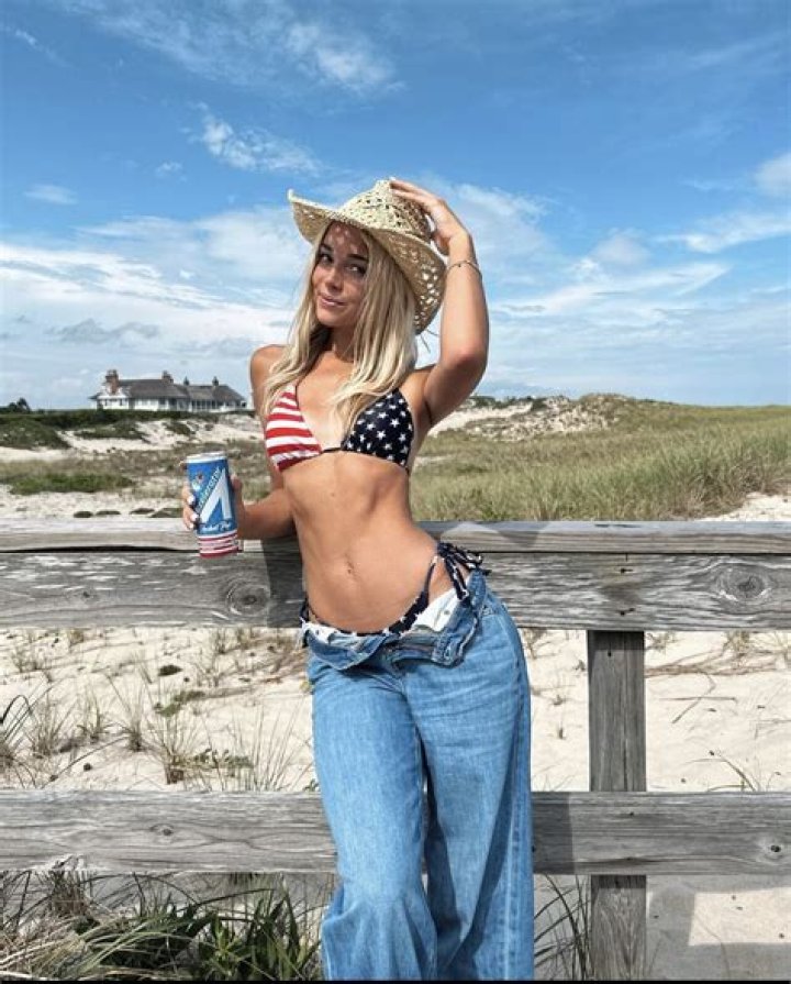 Carly Lawrence Turns Heads In Her Blue Denim Bikini