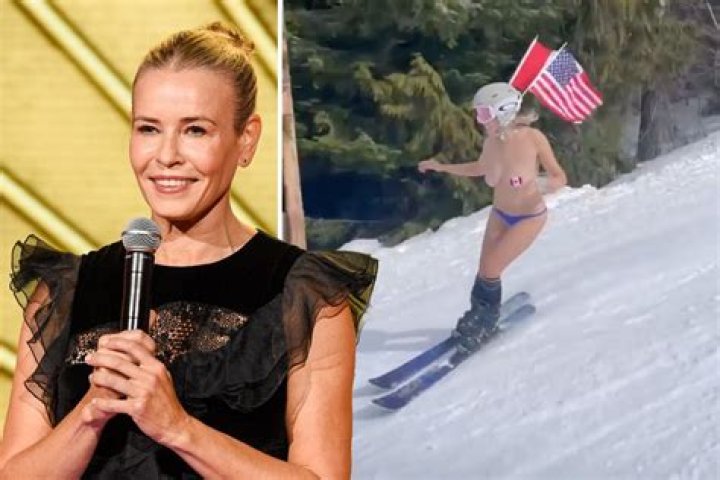 Chelsea Handler celebrates 46th birthday by skiing topless