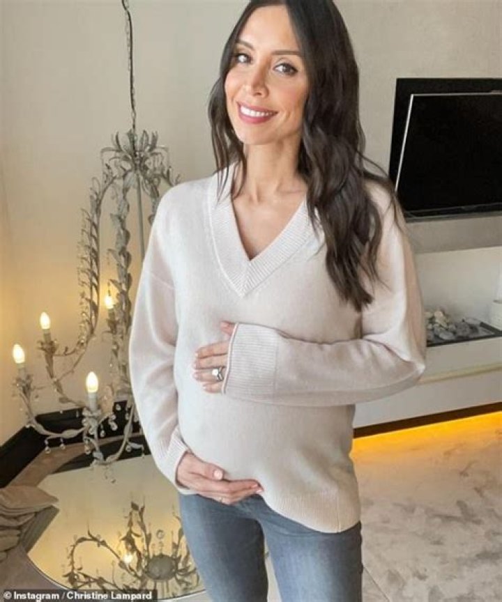 Christine Lampard shops with newborn son Freddie while husband Frank has a meeting