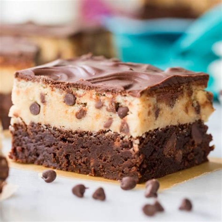 Cookie Dough Brownies - Celebrating Sweets