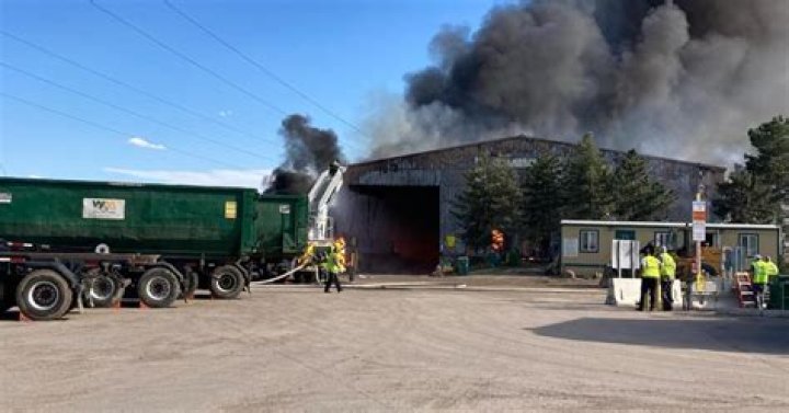 Crews battling fire at Waste Management transfer station in Englewood