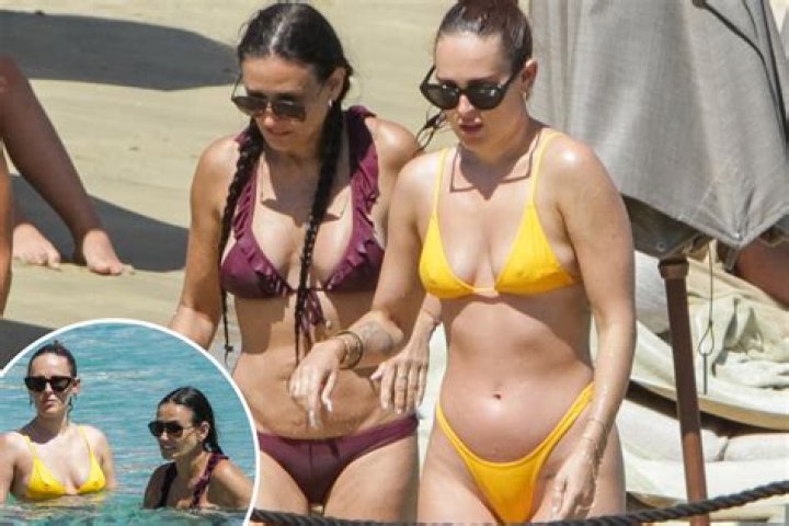 Demi Moore, 58, enjoys sun-soaked day at beach with daughter Rumer Willis, 32