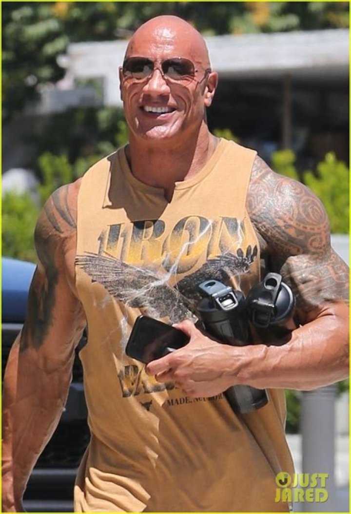 Dwayne Johnson Puts His Arm Tattoos On Display While Heading To A Workout