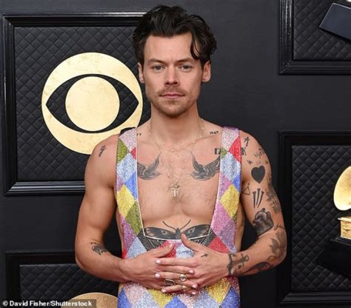 EMILY PRESCOTT: You Shore look buff! Harry Styles jokes about chiseled torso and myriad tattoos