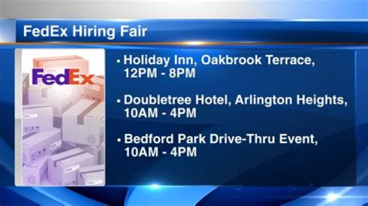 FedEx holding job fairs in Oakbrook Terrace, Arlington Heights and Bedford Park ahead of holiday rush season