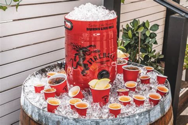 Fireball lovers can now get their hands on a 5.25 litre 'Firekeg' filled with the cinnamon whiskey