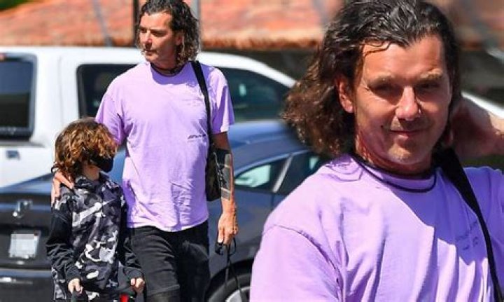 Gavin Rossdale rocks long hair as he takes son Apollo, seven, for frozen yogurt