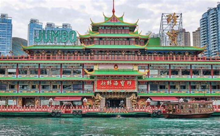 Hong Kong’s iconic Jumbo Floating Restaurant is now upside down and trapped on a reef