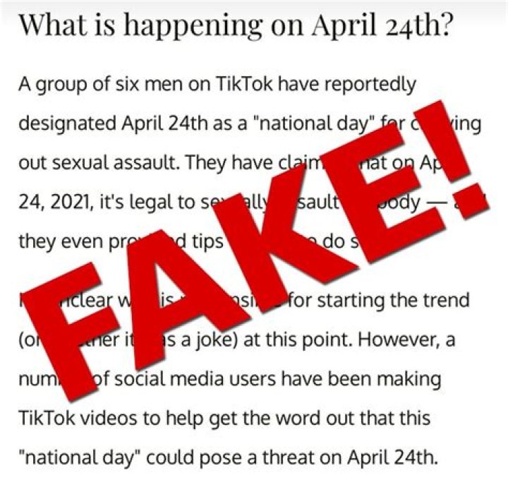 Is the alleged National Rape Day real? – TikTok’s Shocking April 24th Trend Explained