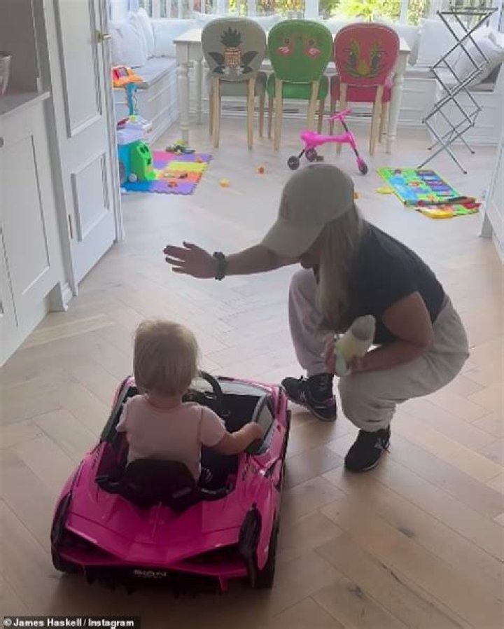 James Haskell watches the rugby World Cup final with infant daughter Bodhi while estranged wife Chloe Madeley stays with her parents as couple confirm their marriage is over