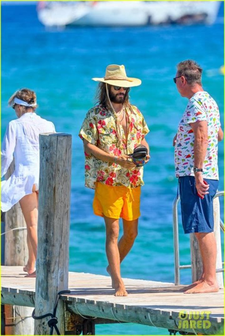 Jared Leto Sports Fun Floral-Print Shirt While Arriving at Club 55 in St. Tropez