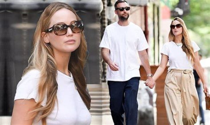 Jennifer Lawrence and husband Cooke Maroney are seen hand in hand