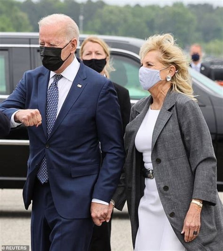 Jill Biden swaps out her wedding ring for a chunky black diamante band