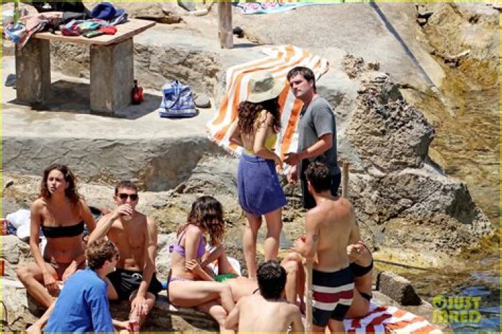 Josh Hutcherson Goes Shirtless During a Beach Day in Ibiza with Girlfriend Claudia Traisac