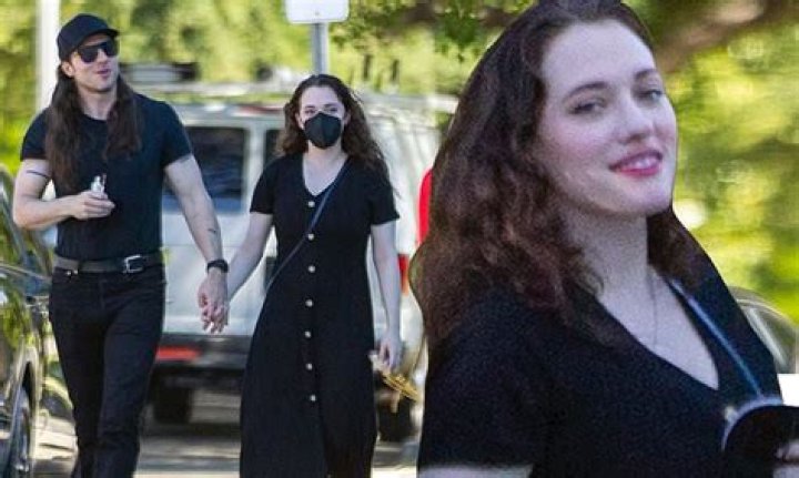 Kat Dennings and fiance Andrew W.K. stroll hand-in-hand while shopping for vintage clothes