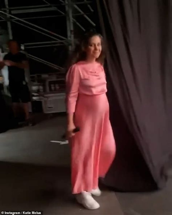 Katie Melua is pregnant! Singer debuts her growing baby bump during concert in Zurich