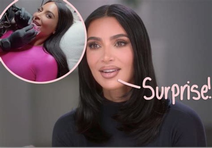 Kim Kardashian reveals secret lip tattoo after famously saying she wouldn't 'put a bumper sticker on a Bentley'