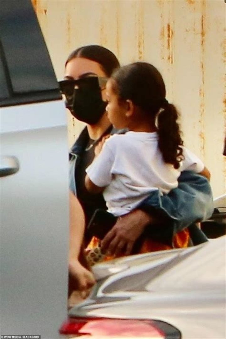 Kim Kardashian takes kids North, eight, Chicago, four, and Psalm, two, to Sky Zone in Van Nuys