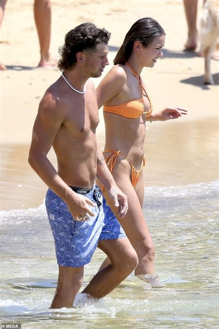 Love Island Australia star Phoebe Spiller shows off her figure in a bikini as she hits the beach