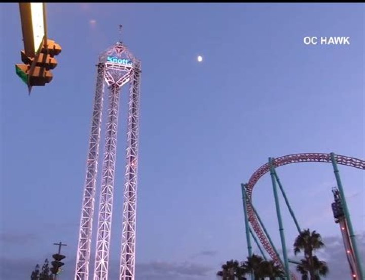 Man climbs atop 300-foot Supreme Scream tower at Knott’s Berry Farm