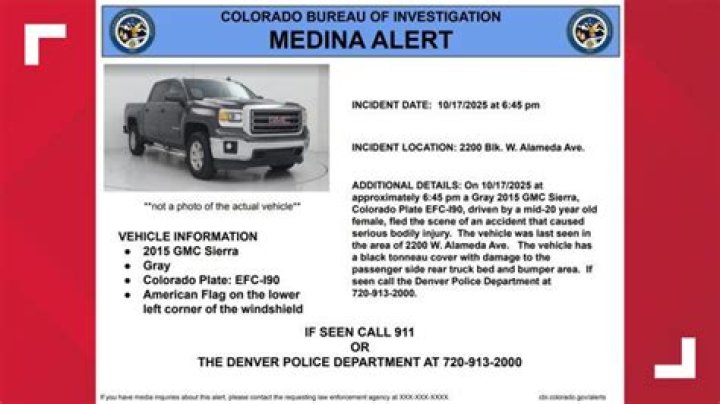 Medina Alert issued after Denver hit-and-run