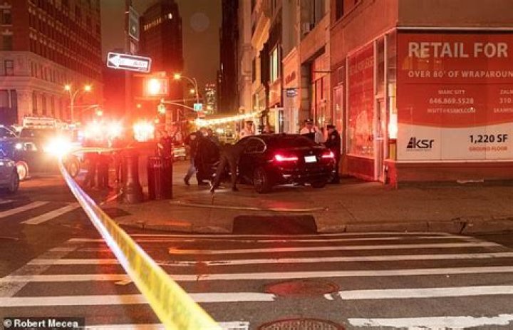 Moment 'gang member' is arrested after police shoot-out with 'Own Every Dollar' jewelry robbers