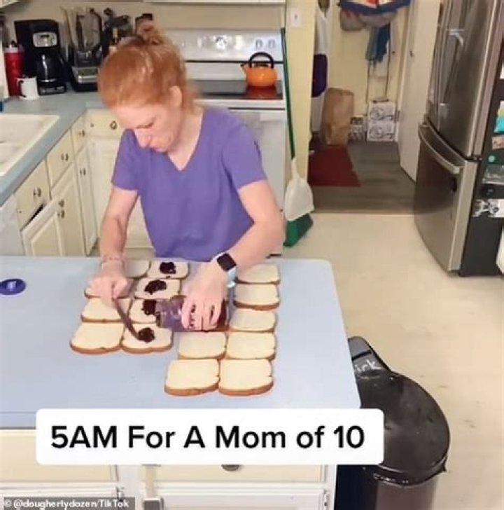 Mother of TEN shares eye-opening video of herself meal prepping for her kids