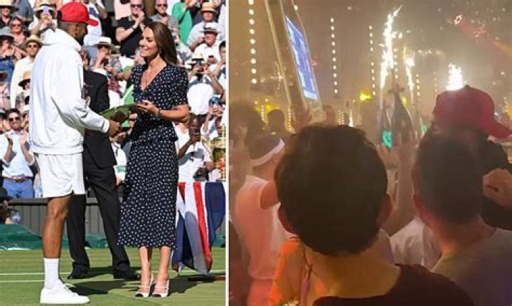 Nick Kyrgios is treated to champagne delivered by models at London club after Wimbledon final loss