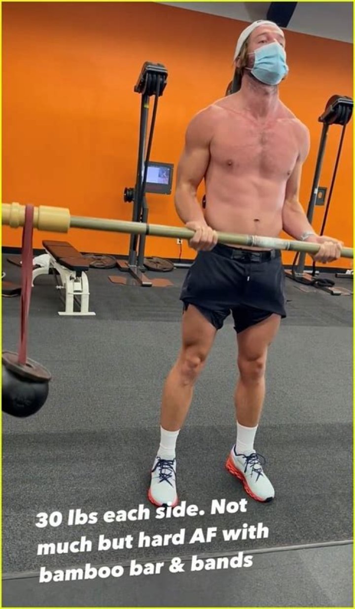 Patrick Schwarzenegger Flaunts Ripped Body During His Workout Session