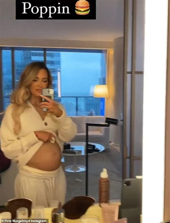 Pregnant Peta Murgatroyd puts her growing baby bump on display in a photo shoot for her own brand