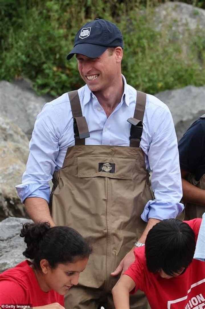 Prince William said he 'really enjoyed' wading into the water on Oyster Farm 'especially after an eight hour flight', boss at environmental project in New York reveals