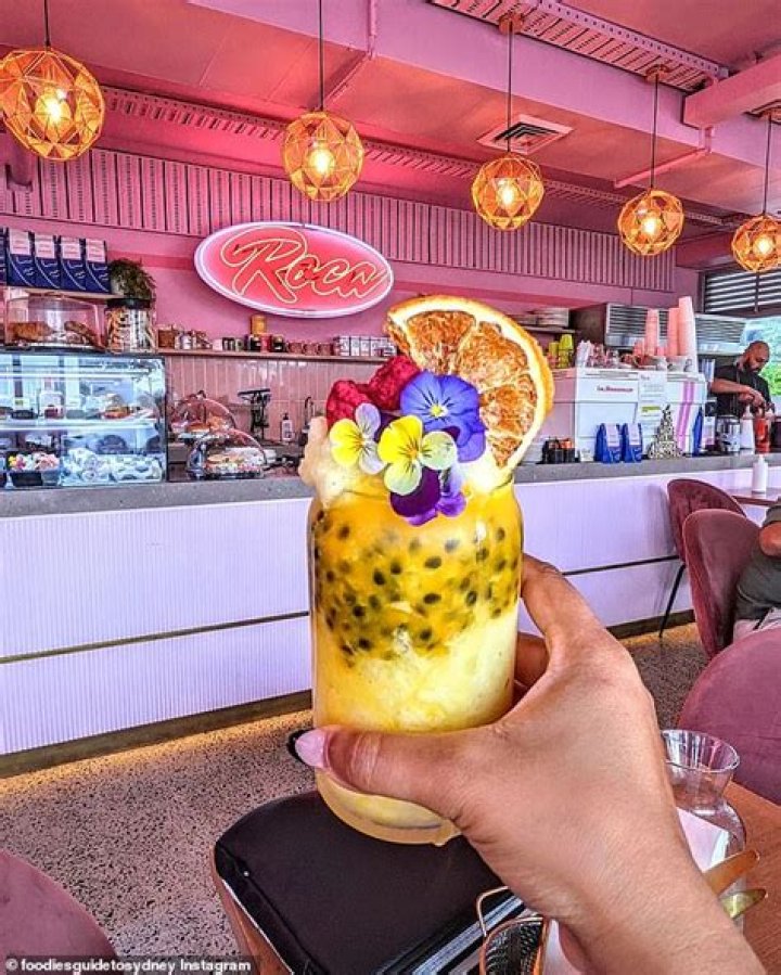 Retro-themed Roca cafe Pink in Sydney is being hailed by foodies as one of the new brunch hot spots