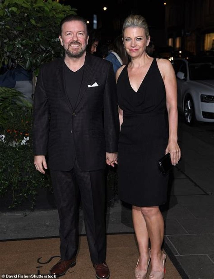 Ricky Gervais' partner Jane Fallon cries over skin cancer scare