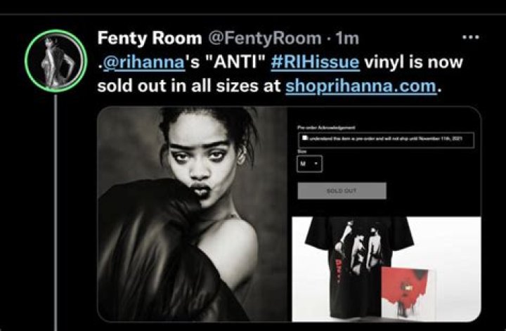 Rihanna announces limited edition vinyl 'Rih-Issue' of ALL her past studio albums