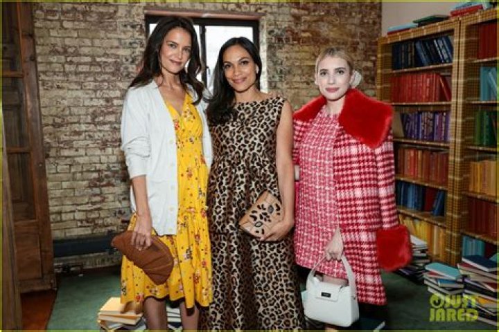 Rosario Dawson Sports Cheetah-Print Dress & Matching Bag for Kate Spade Event with Katie Holmes & Emma Roberts