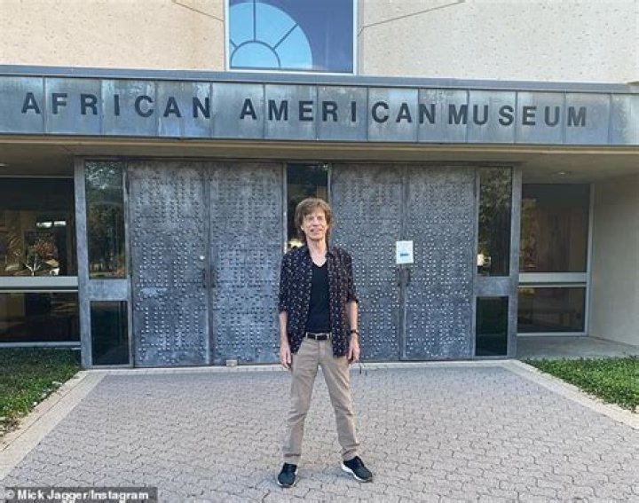 Sir Mick Jagger plays tourist as he visits Dallas African American Museum