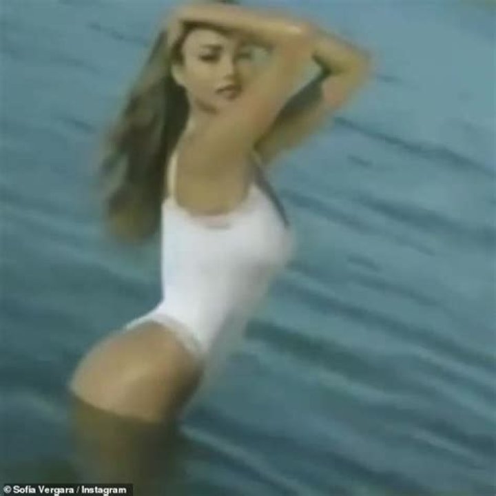 Sofia Vergara poses topless and wears thong bikinis in a throwback video from her modeling days