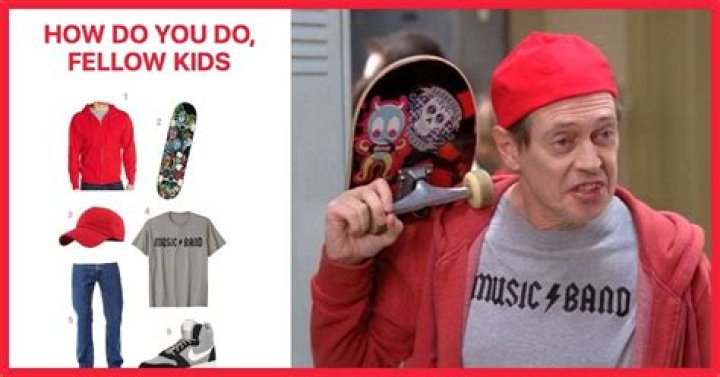 Steve Buscemi Perfectly Recreates His "Fellow Kids" Meme for Halloween