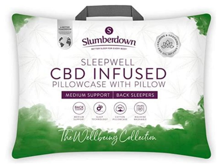 The new Slumberdown CBD infused pillow could be what you need to reduce bedtime anxiety and stress 